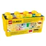 Boîte de rangement LEGO Classic jaune 10696 avec couvercle transparent montrant les briques colorées à l'intérieur Boîte de rangement LEGO Classic jaune 10696 avec couvercle transparent montrant les briques colorées à l'intérieur