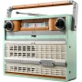 Radio rétro LEGO vert menthe avec antenne télescopique, grille haut-parleur et cadran de syntonisation orange Radio rétro LEGO vert menthe avec antenne télescopique, grille haut-parleur et cadran de syntonisation orange