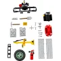 Accessoires LEGO Defender : galerie de toit, jerricans gris, plaque L316 HUE, cric jaune, roue de secours, extincteur, rampes de désablage Accessoires LEGO Defender : galerie de toit, jerricans gris, plaque L316 HUE, cric jaune, roue de secours, extincteur, rampes de désablage