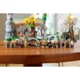15 figurines LEGO du Seigneur des Anneaux alignées devant la construction de Fondcombe avec ses bâtiments elfiques et arbres dorés 15 figurines LEGO du Seigneur des Anneaux alignées devant la construction de Fondcombe avec ses bâtiments elfiques et arbres dorés