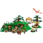 Vue d'ensemble du set LEGO la Comté avec trous de hobbits, moulin, auberge du Dragon Vert, figurines de hobbits et dragon Smaug volant Vue d'ensemble du set LEGO la Comté avec trous de hobbits, moulin, auberge du Dragon Vert, figurines de hobbits et dragon Smaug volant