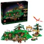 Set LEGO La Comté complet avec maisons de hobbits, arbres, personnages, chariot et dragon Smaug, boîte visible en arrière-plan Set LEGO La Comté complet avec maisons de hobbits, arbres, personnages, chariot et dragon Smaug, boîte visible en arrière-plan