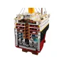 Section transversale du Titanic LEGO montrant tous les ponts intérieurs, cabines, salle des machines et cheminée jaune Section transversale du Titanic LEGO montrant tous les ponts intérieurs, cabines, salle des machines et cheminée jaune