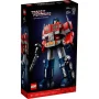Boîte LEGO Transformers Optimus Prime 10302 montrant le robot rouge et bleu assemblé en mode robot sur fond sombre Boîte LEGO Transformers Optimus Prime 10302 montrant le robot rouge et bleu assemblé en mode robot sur fond sombre