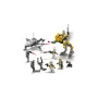 Vue d'ensemble du set LEGO Star Wars avec walker AT-RT jaune, speeder gris et figurines de Clone Troopers du 327ème Corps Vue d'ensemble du set LEGO Star Wars avec walker AT-RT jaune, speeder gris et figurines de Clone Troopers du 327ème Corps