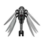 Front view of LEGO Atreides Royal Ornithopter with extended grey wings, black central cockpit and intricate mechanical details