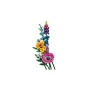 Ramo LEGO de flores silvestres con margarita rosa, lavanda morada, amapolas naranjas y pequeñas flores azules Ramo LEGO de flores silvestres con margarita rosa, lavanda morada, amapolas naranjas y pequeñas flores azules