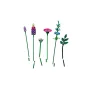 Seis flores silvestres LEGO con tallos verdes: lavanda morada, altramuz violeta, amapola rosa, paniculata blanca, salvia azul y helecho Seis flores silvestres LEGO con tallos verdes: lavanda morada, altramuz violeta, amapola rosa, paniculata blanca, salvia azul y helecho
